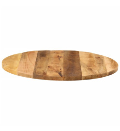 Dessus de table Ø 80x3,8 cm rond bois massif de manguier brut