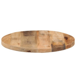 Dessus de table Ø 40x3,8 cm rond bois massif de manguier brut