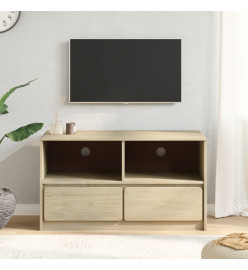 Meuble TV SAUDA chêne 99x43x55 cm bois de pin massif