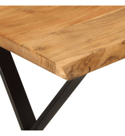 Banc avec bord vivant 105 cm bois d'acacia massif