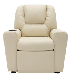 Fauteuil inclinable enfants Similicuir Blanc crème