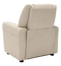 Fauteuil inclinable enfants Similicuir Blanc crème