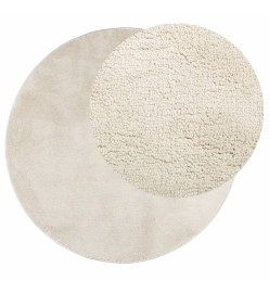 Tapis OVIEDO à poils courts beige Ø 100 cm