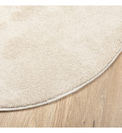 Tapis OVIEDO à poils courts beige Ø 100 cm