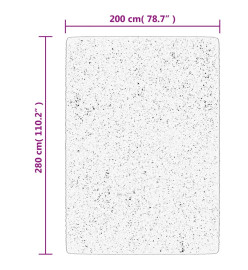Tapis OVIEDO à poils courts noir 200x280 cm