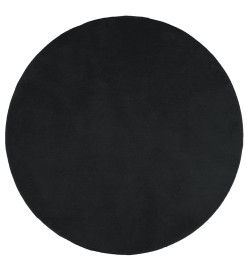 Tapis OVIEDO à poils courts noir Ø 160 cm