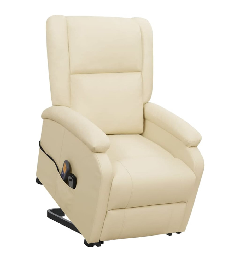 Fauteuil de massage Crème Similicuir