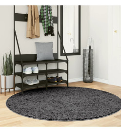 Tapis OVIEDO à poils courts anthracite Ø 160 cm