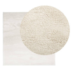 Tapis OVIEDO à poils courts beige 120x120 cm