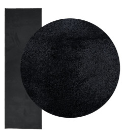 Tapis OVIEDO à poils courts noir 80x250 cm