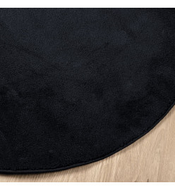 Tapis OVIEDO à poils courts noir Ø 240 cm