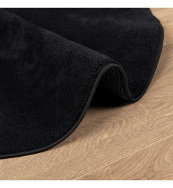 Tapis OVIEDO à poils courts noir Ø 240 cm