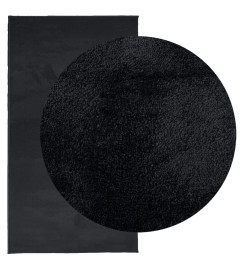 Tapis OVIEDO à poils courts noir 80x150 cm