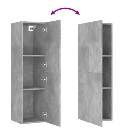 Ensemble de meuble TV 6 pcs Gris béton Aggloméré