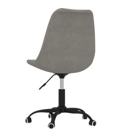 Chaise pivotante de bureau Gris clair Tissu