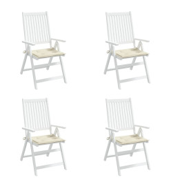 Coussins de chaise de jardin 4 pcs crème 40x40x3cm tissu oxford