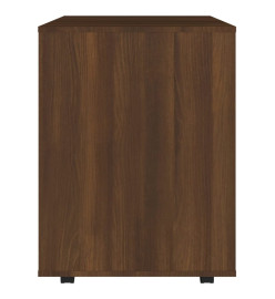 Armoire roulante Chêne marron 60x53x72 cm Bois d'ingénierie