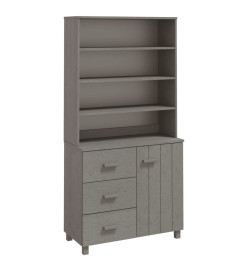 Buffet HAMAR Bois massif de pin Gris clair