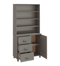 Buffet HAMAR Bois massif de pin Gris clair