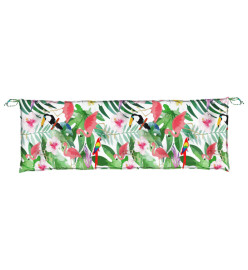 Coussins de banc de jardin lot de 2 multicolore 150x50x7 cm