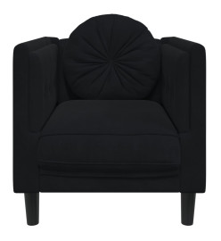 Fauteuil avec coussin noir velours