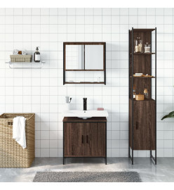 Ensemble de meubles de salle de bain 3 pcs Chêne marron