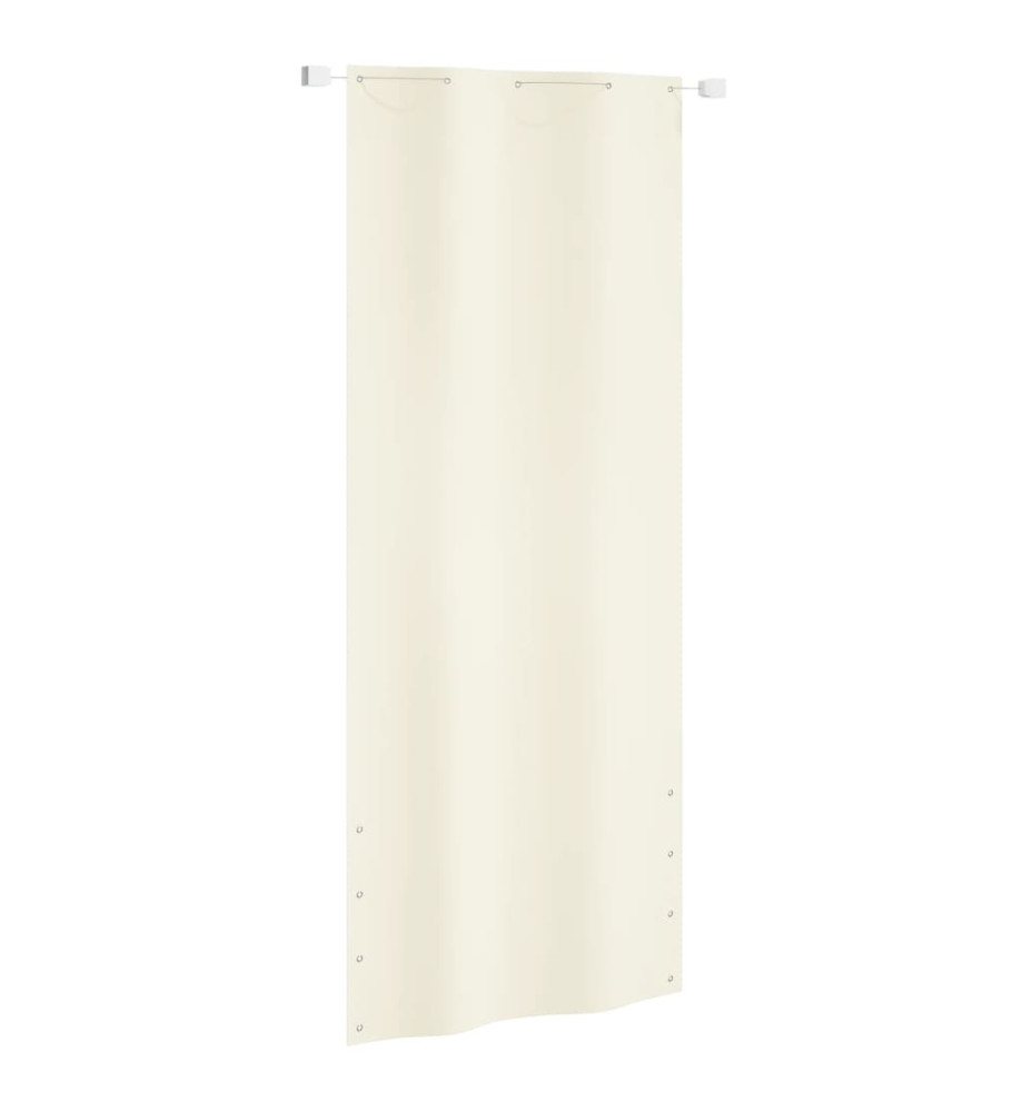 Écran de balcon Crème 100x240 cm Tissu Oxford