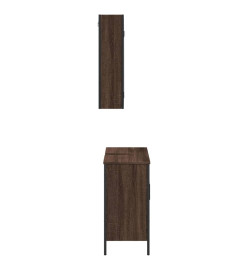 Ensemble de meubles de salle de bain 2 pcs Chêne marron