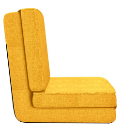 Chaise pliable de sol Jaune moutarde Tissu