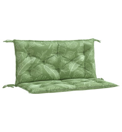 Coussins de banc de jardin lot de 2 motif de feuilles