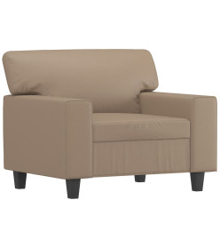 Fauteuil avec repose-pied Cappuccino 60 cm Similicuir