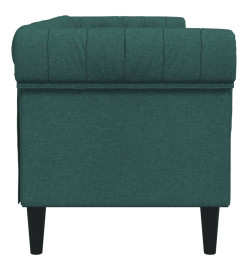 Canapé Chesterfield 3 places vert foncé tissu