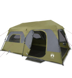 Tente de camping 9 personnes vert 441x288x217 cm