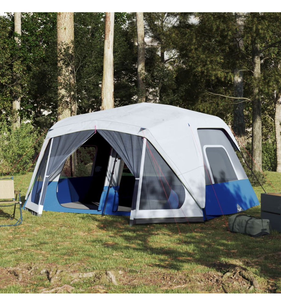 Tente de camping avec lumière LED bleu 443x437x229 cm