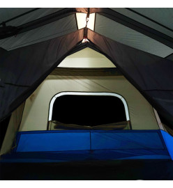 Tente de camping avec lumière LED bleu 443x437x229 cm