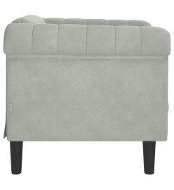 Fauteuil gris clair Velours