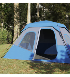 Tente de camping 6 personnes bleu 344x282x192 cm