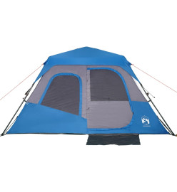 Tente de camping 6 personnes bleu 344x282x192 cm