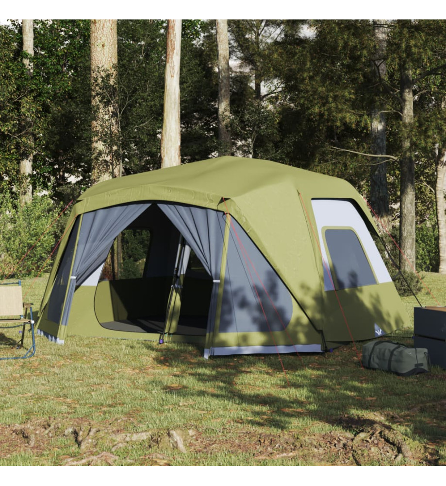 Tente de camping 10 personnes vert 443x437x229 cm