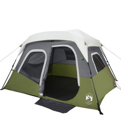 Tente de camping avec lumière LED vert 344x282x212 cm