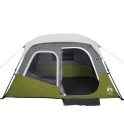 Tente de camping avec lumière LED vert 344x282x212 cm