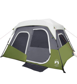 Tente de camping avec lumière LED vert 344x282x212 cm