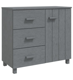 Buffet HAMAR Gris foncé 90x40x80 cm Bois massif de pin