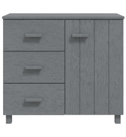 Buffet HAMAR Gris foncé 90x40x80 cm Bois massif de pin