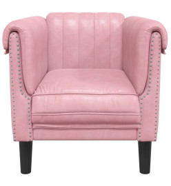 Fauteuil rose velours