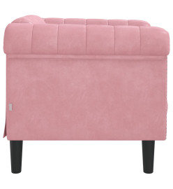 Fauteuil rose velours