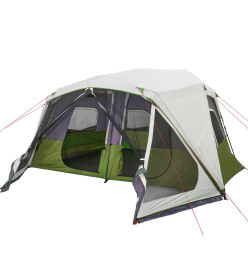 Tente de camping avec lumière LED vert 443x437x229 cm