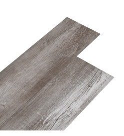 Planches de plancher PVC 5,02m² 2mm Autoadhésif Marron bois mat