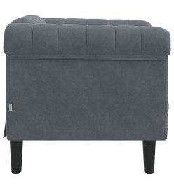 Fauteuil gris foncé velours