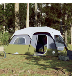 Tente de camping avec lumière LED vert 441x288x217 cm